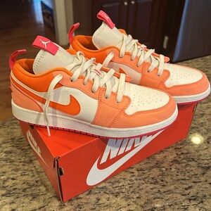 Like New - Air Jordan 1 Low Crimson Pulse Retro - 7Y (8.5 W) Style# DJ0530-801